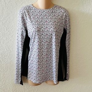 Women’s Sansoleil UV 50 Cooling Fabric Wine Glass Design Long Sleeve Top M